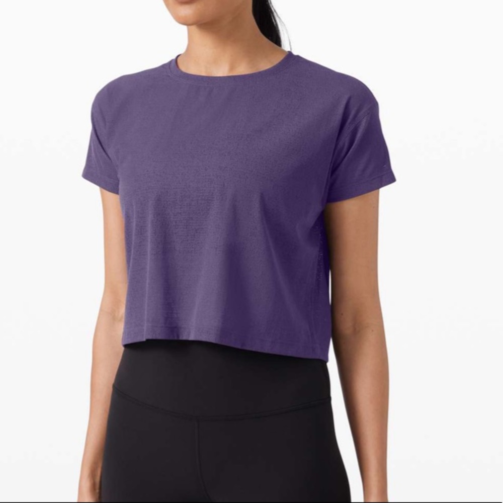 Lulu lemon cates tee *mesh midnight orchid